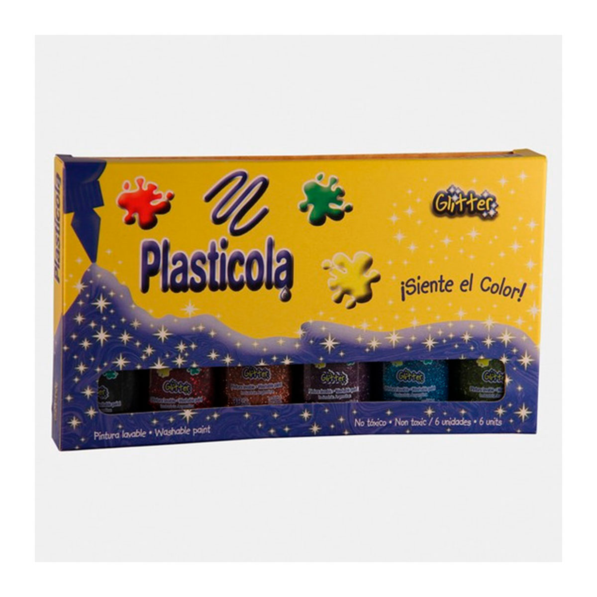 001-1046 PLASTICOLA                                                   | ADHESIVO GLITTER POR 6 UNIDADES Nº2                                                                                                                                                                                                             