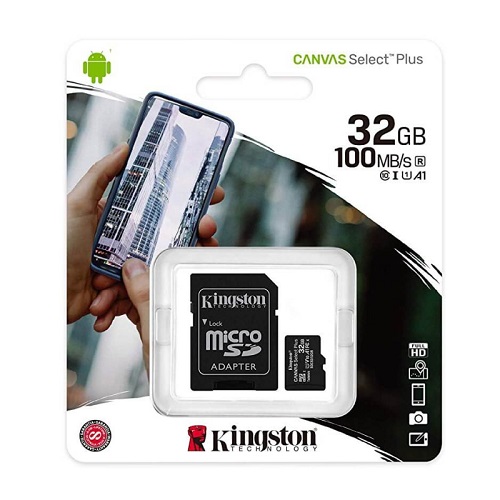 0412126 KINGSTON                                                     | DIGITAL CARD 32 GB CON ADAPTADOR CLASS 10 UHS-I (U1) 100MB/S CANVAS PLUS (8680)                                                                                                                                                                 