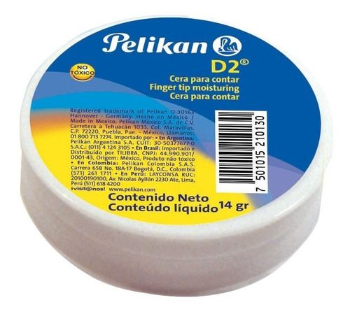 047-100-001 PELIKAN                                                      | CERA DACTILAR POR 14 GRAMOS PARA DEDOS                                                                                                                                                                                                          