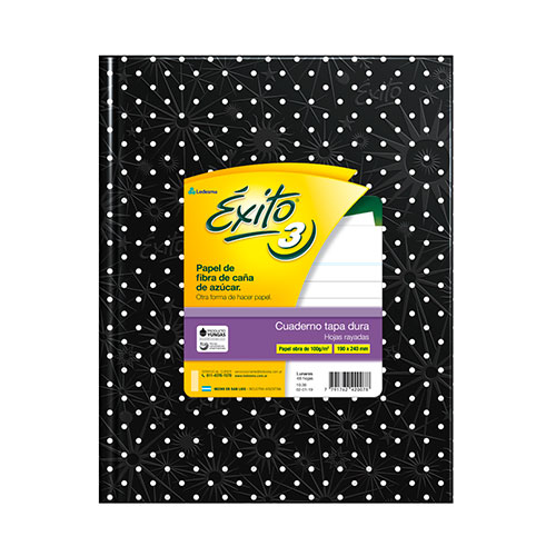 101023 EXITO                                                        | CUADERNO LUNARES 48 HOJAS RAYADO NEGRO                                                                                                                                                                                                          