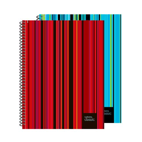 103969 LEDESMA                                                      | CUADERNO 16X21CM TAPA DURA CON ESPIRAL CLASSIC 120 HOJAS RAYADAS METALIZADA                                                                                                                                                                     