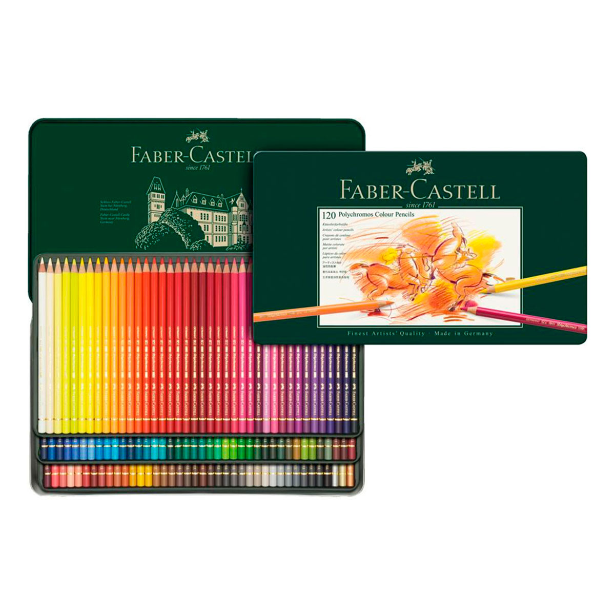 110011 FABER-CASTELL                                                | LAPICES POLYCHROMOS ESTUCHE POR 120 UNIDADES LATA                                                                                                                                                                                               