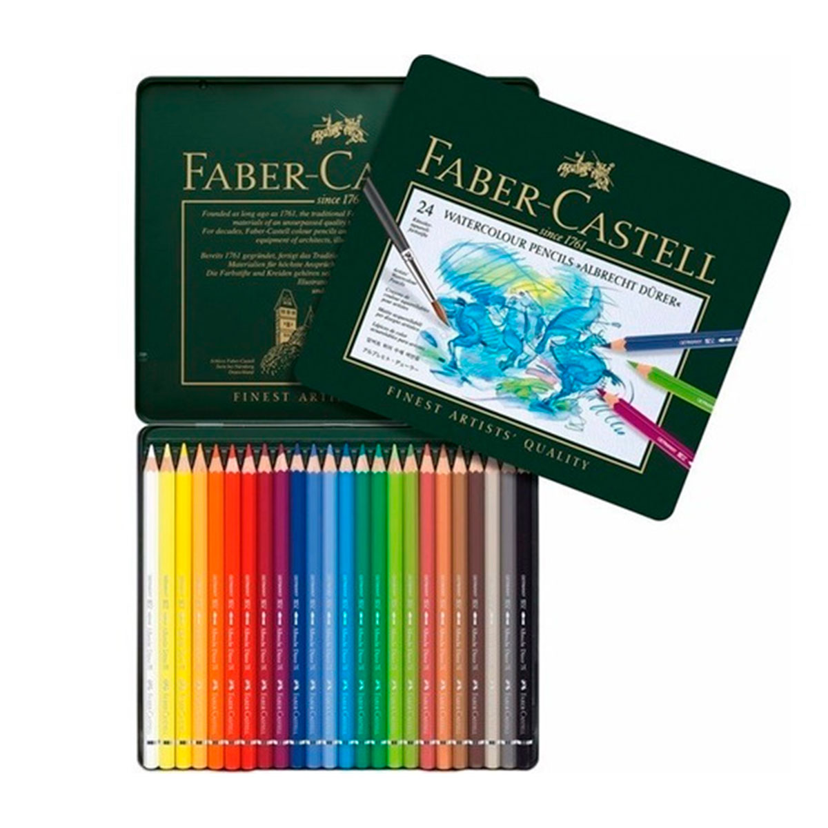 117524 FABER-CASTELL                                                | LAPICES ACUARELABLES ALBRECHT DURER LATA POR 24 COLORES                                                                                                                                                                                         