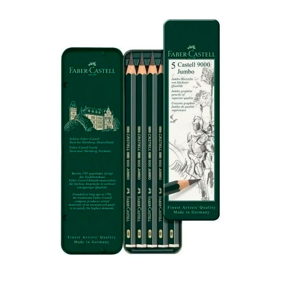 119305 FABER-CASTELL                                                | LAPICES LATA GRAFITO CASTELL 9000 JUMBO POR 5 UNIDADES                                                                                                                                                                                          