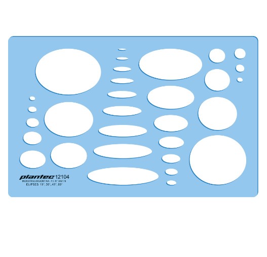 12104 PLANTEC                                                      | PLANTILLA 2104 ELIPSES 15º 30º 45º 60º                                                                                                                                                                                                          