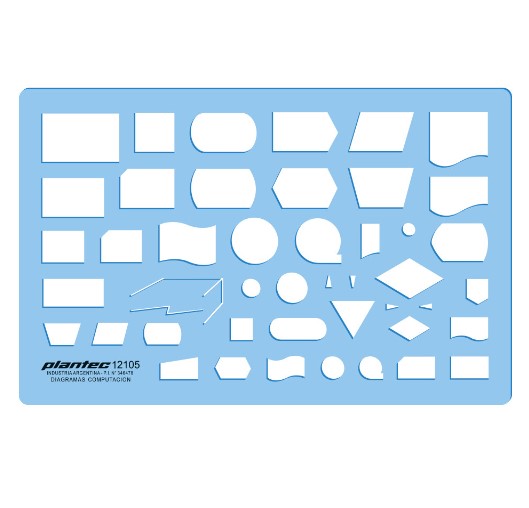 12105 PLANTEC                                                      | PLANTILLA 2105 DIAGRAMAS PARA COMPUTADORAS INTECTA                                                                                                                                                                                              