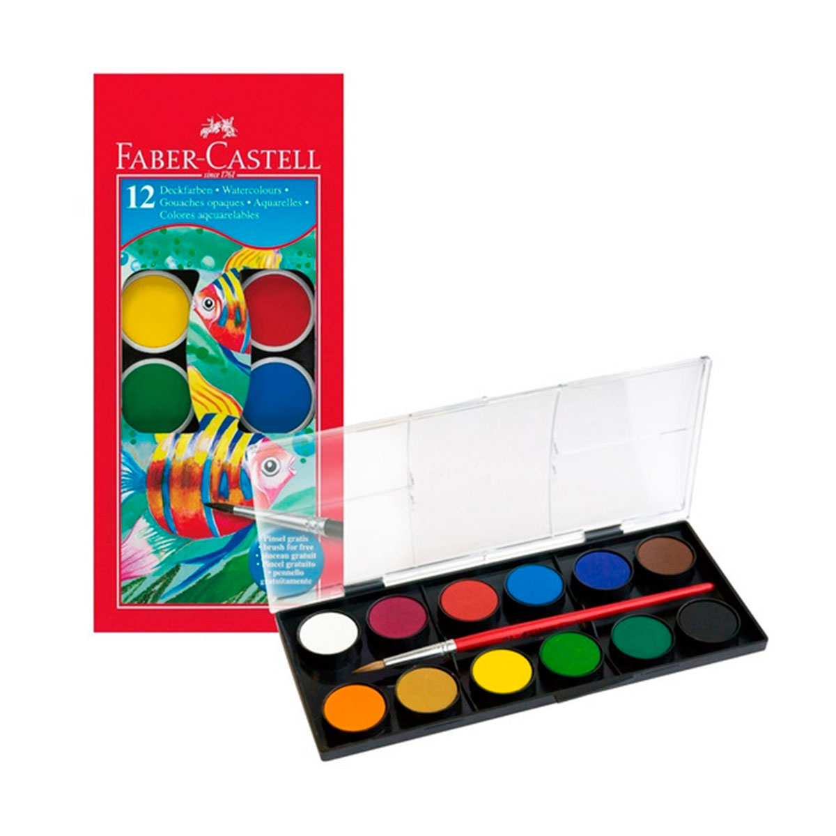 125023 FABER-CASTELL                                                | ACUARELAS CONNECTOR POR 12 COLORES                                                                                                                                                                                                              