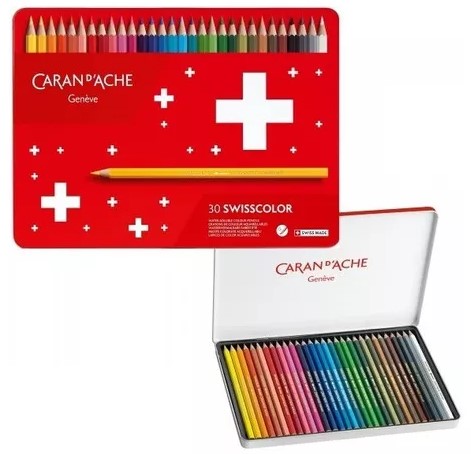 1285.730 CARAN D ACHE                                                 | LAPICES SWISSCOLOR AQUARELL LATA POR 30 COLORES                                                                                                                                                                                                 