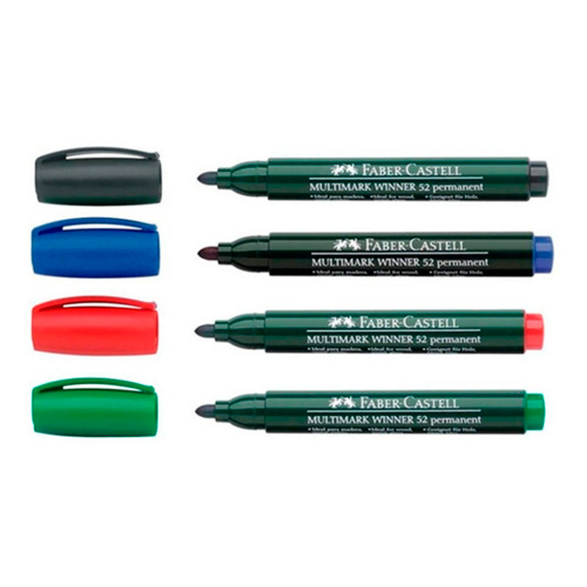 153063 FABER-CASTELL                                                | MARCADOR 52 PERMANENTE PUNTA REDONDA VERDE                                                                                                                                                                                                      