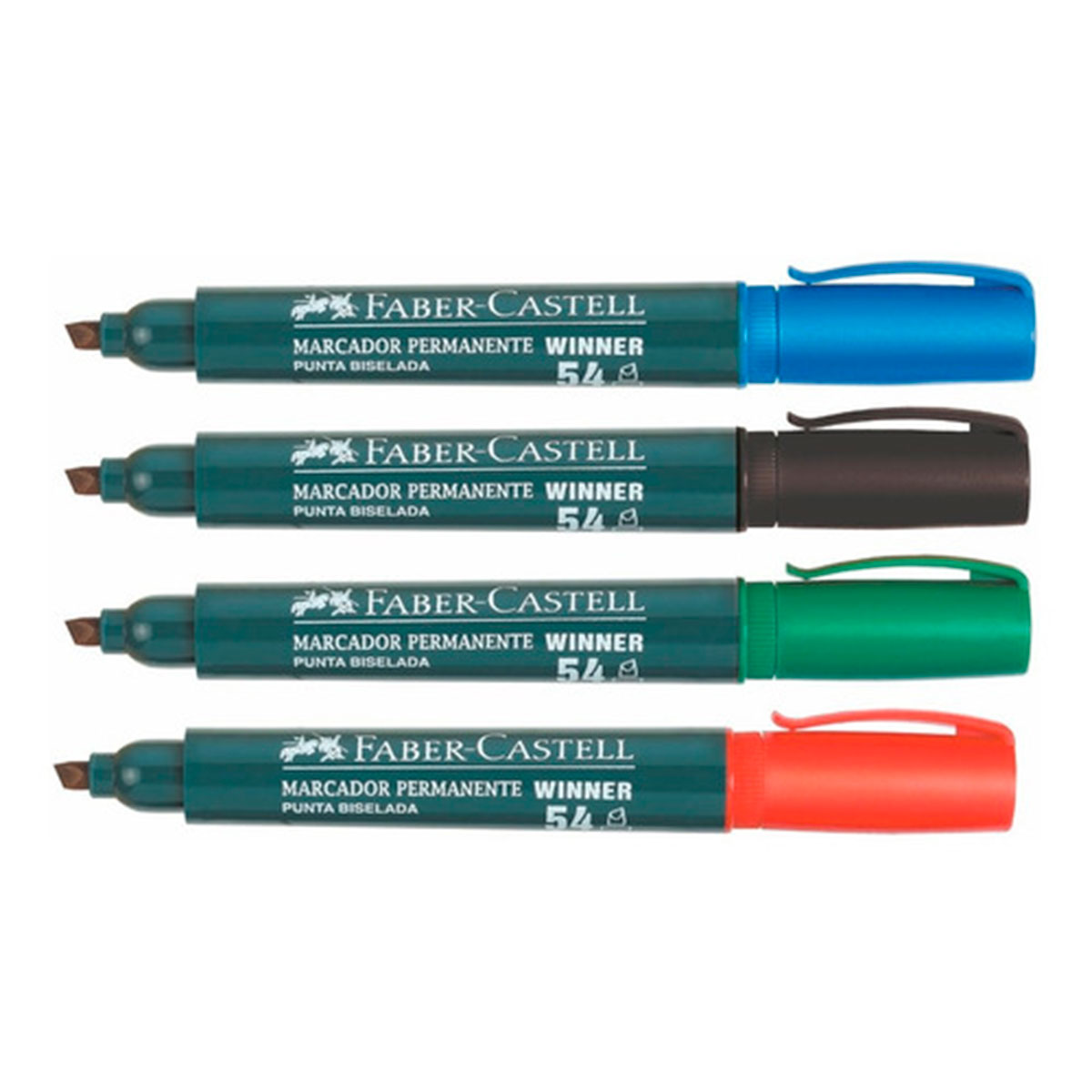 153151A FABER-CASTELL                                                | MARCADOR 54 PERMANENTE PUNTA BISELADA AZUL                                                                                                                                                                                                      