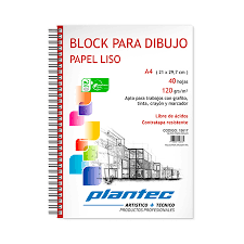 15614 PLANTEC                                                      | BLOCK ANILLADO 35 X 50 DE 40 HOJAS DE 120 GRAMOS                                                                                                                                                                                                