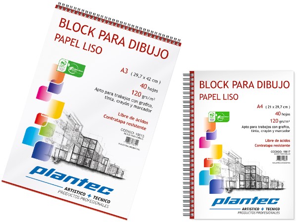 15616 PLANTEC                                                      | BLOCK PARA DIBUJO A5 40 HOJAS 120 GRAMOS ANILLADO LATERAL                                                                                                                                                                                       