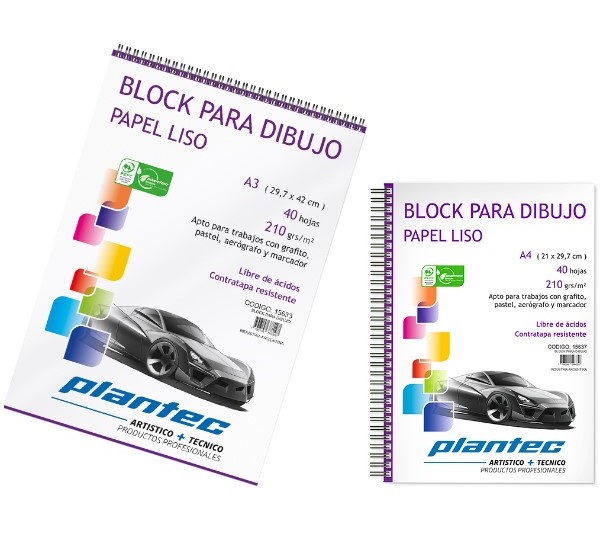 15631 PLANTEC                                                      | BLOCK ANILLADO A5 DE 40 HOJAS DE 210 GRAMOS                                                                                                                                                                                                     