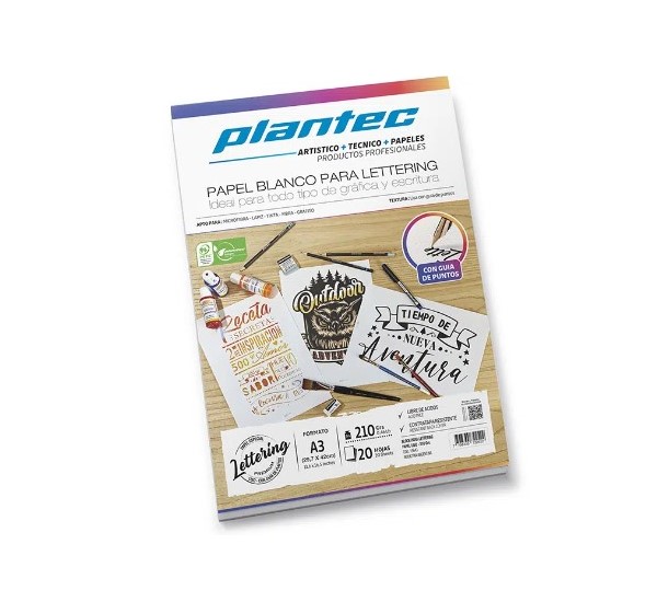 15641 PLANTEC                                                      | BLOCK LETTERING ENCOLADO A5 X 20 HOJAS 210 GRAMOS                                                                                                                                                                                               