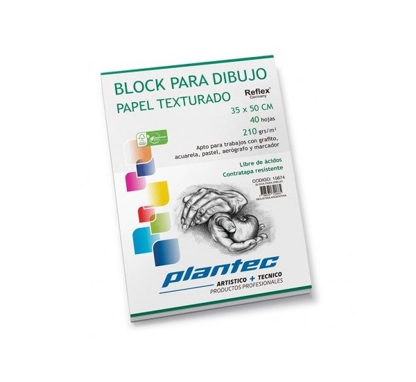 15671 PLANTEC                                                      | BLOCK TEXTURADO ENCOLADO A5 40 HOJAS 210 GRAMOS                                                                                                                                                                                                 