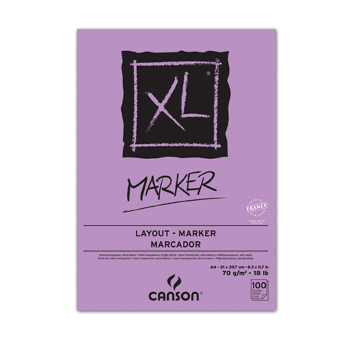 200297236 CANSON                                                       | BLOCK XL MARKER VIOLETA ENC. A4 70 GRAMOS 100 HOJAS                                                                                                                                                                                             