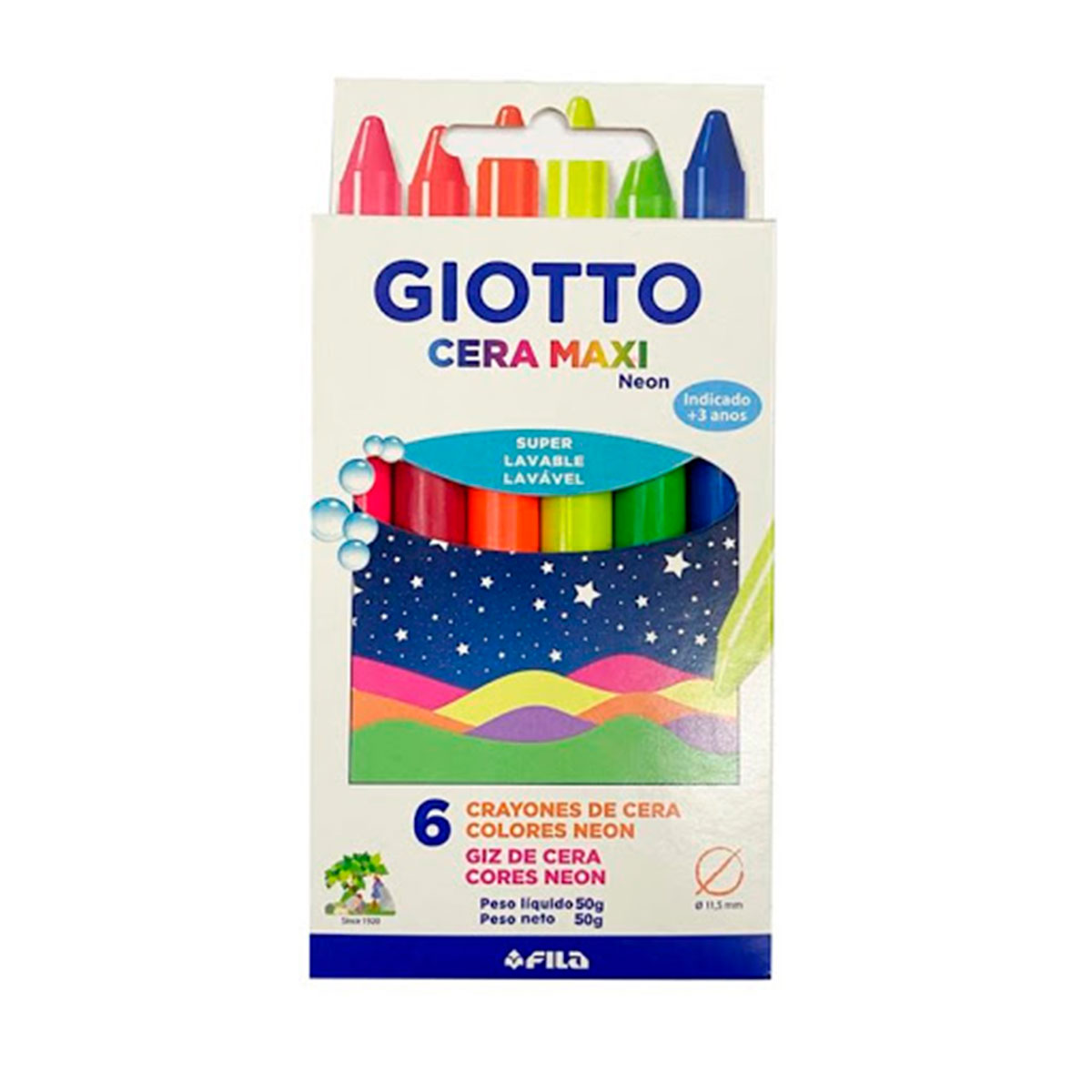 202402ES GIOTTO                                                       | CRAYON MAXI NEON 6 COLORES                                                                                                                                                                                                                      