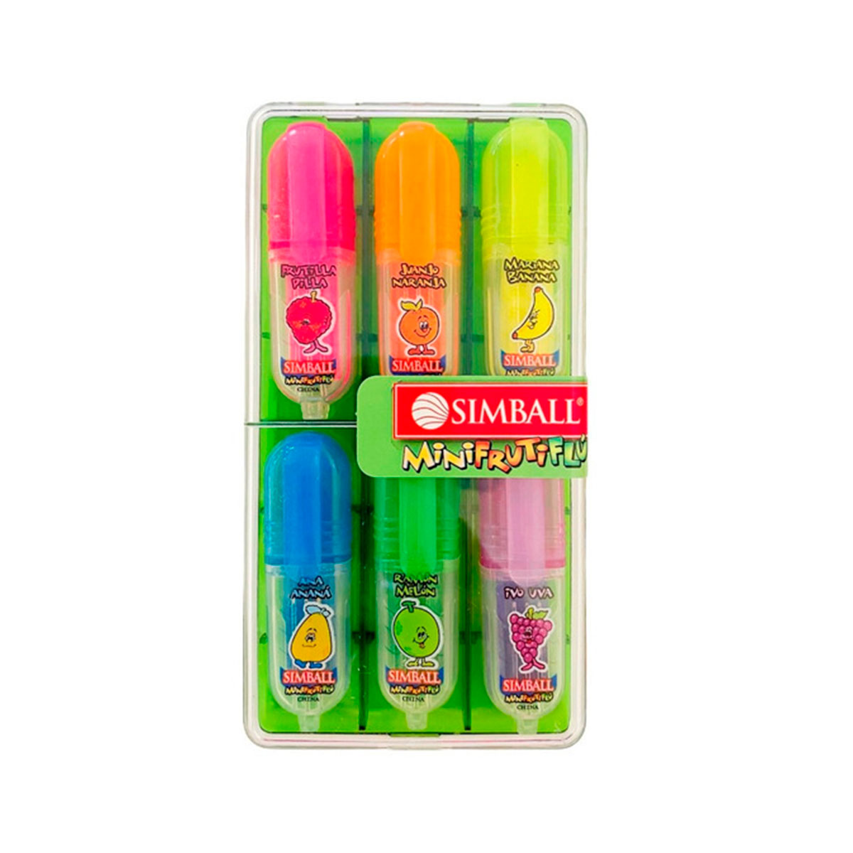 209039906 SIMBALL                                                      | SET RESALTADORES MINI FRUTI ESTUCHE X 6 COLORES SURTIDOS                                                                                                                                                                                        