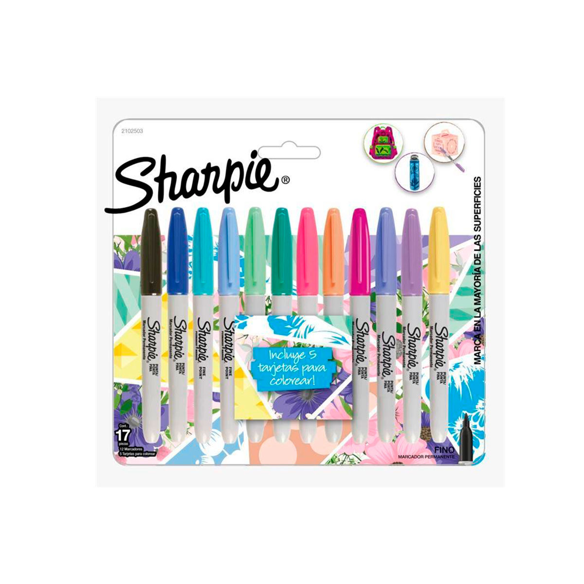 2102503 SHARPIE                                                      | MARCADOR FINO TROPICAL POR 12 UNIDADES                                                                                                                                                                                                          