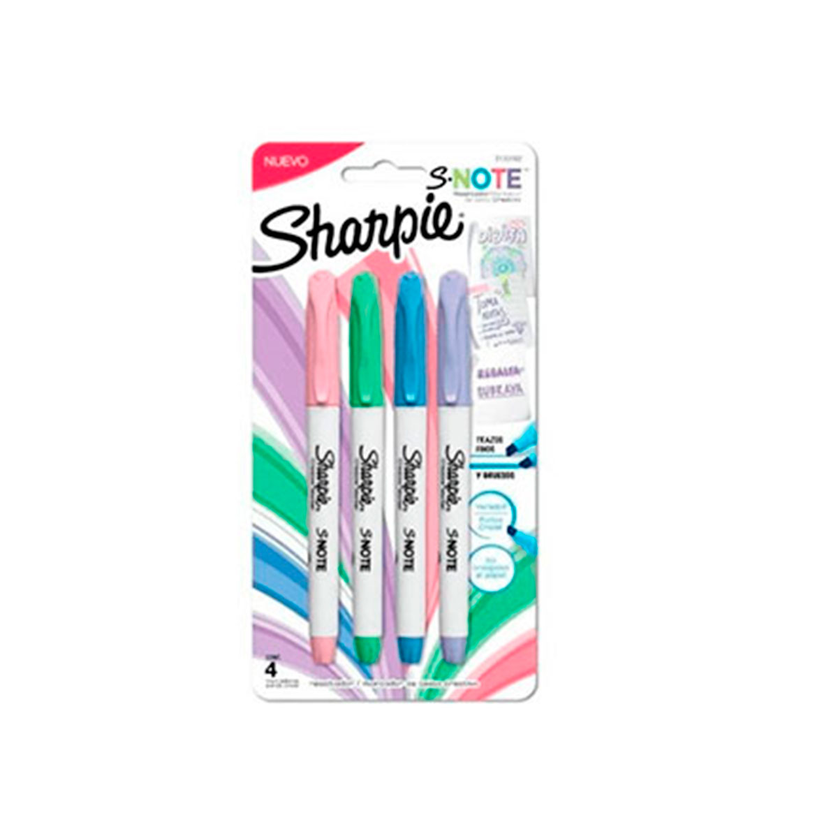 2133102 SHARPIE                                                      | MARCADOR NOTE HL PASTEL POR 4 UNIDADES                                                                                                                                                                                                          