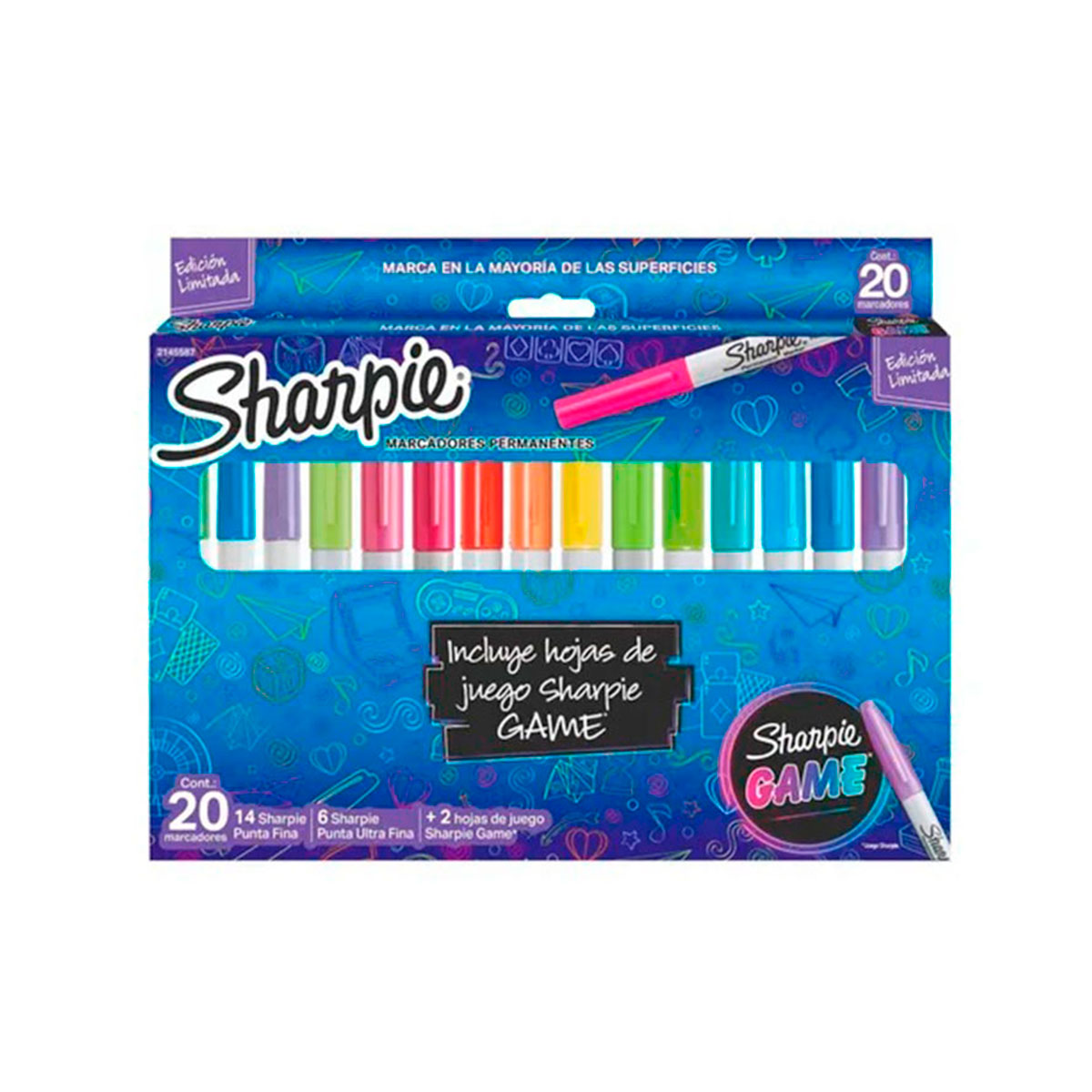 2145587 SHARPIE                                                      | MARCADORES GAME 20 UNIDADES + TARJETAS                                                                                                                                                                                                          