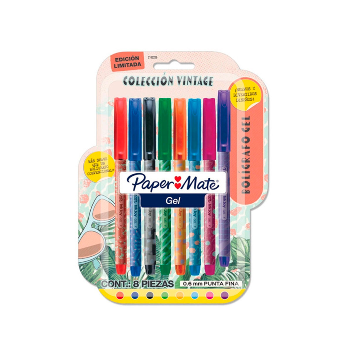 2152226 PAPER-MATE                                                   | LAPICERA PM ECONOMY GEL VINTAGE X 8 COLORES SURTIDOS                                                                                                                                                                                            