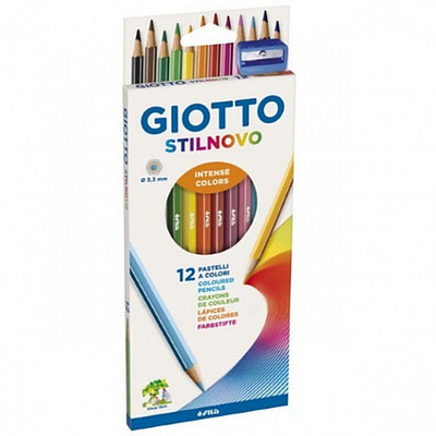 256500ES GIOTTO                                                       | LAPICES STILNOVO 12 COLORES + SACAPUNTA + LAPIZ GRAFITO                                                                                                                                                                                         