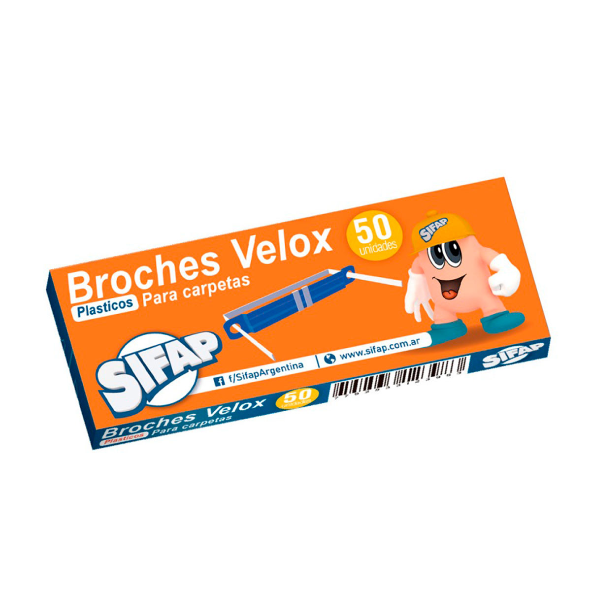 2700100100 SIFAP                                                        | BROCHES NEPACO VELOX PLASTICO X 50 UNIDADES CAJA                                                                                                                                                                                                