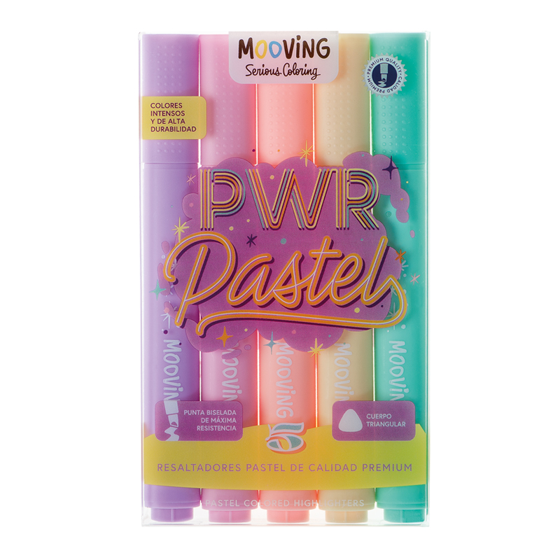 3051105 MOOVING                                                      | RESALTADORES PASTEL POR 5 UNIDADES (PWR PASTEL)                                                                                                                                                                                                 