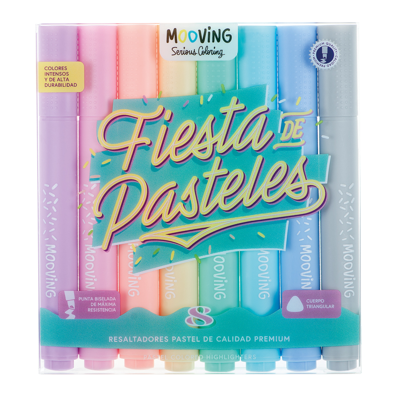 3051108 MOOVING                                                      | RESALTADORES PASTEL POR 8 UNIDADES (FIESTA DE PASTELES)                                                                                                                                                                                         