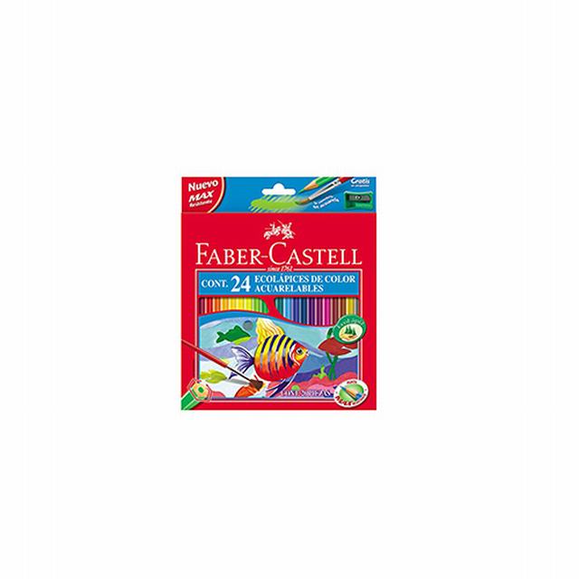 310324 FABER-CASTELL                                                | ECOLAPICES ACUALE 120224 ESTUCHE POR 24 UNIDADES CON SACAPUNTA                                                                                                                                                                                  