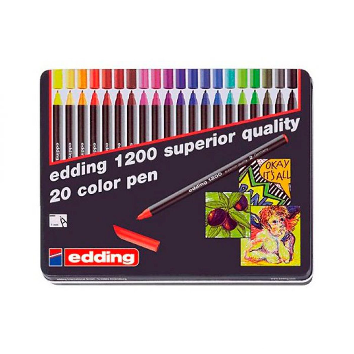 3421000 EDDING                                                       | MARCADOR E1200 COLORPEN POR 20 UNIDADES                                                                                                                                                                                                         