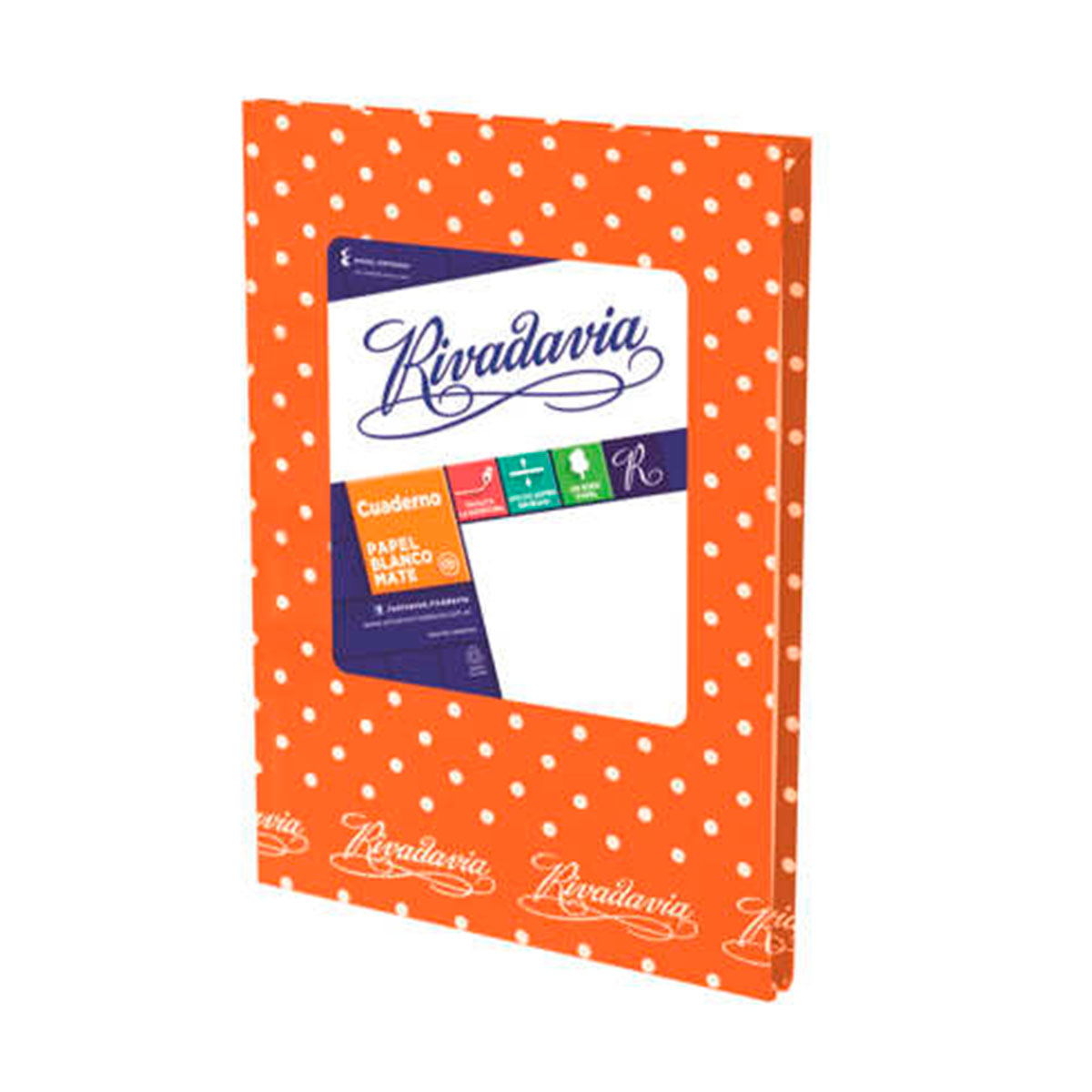 367030 RIVADAVIA                                                    | CUADERNO 50 HOJAS RAYADAS LUNARES NARANJA                                                                                                                                                                                                       