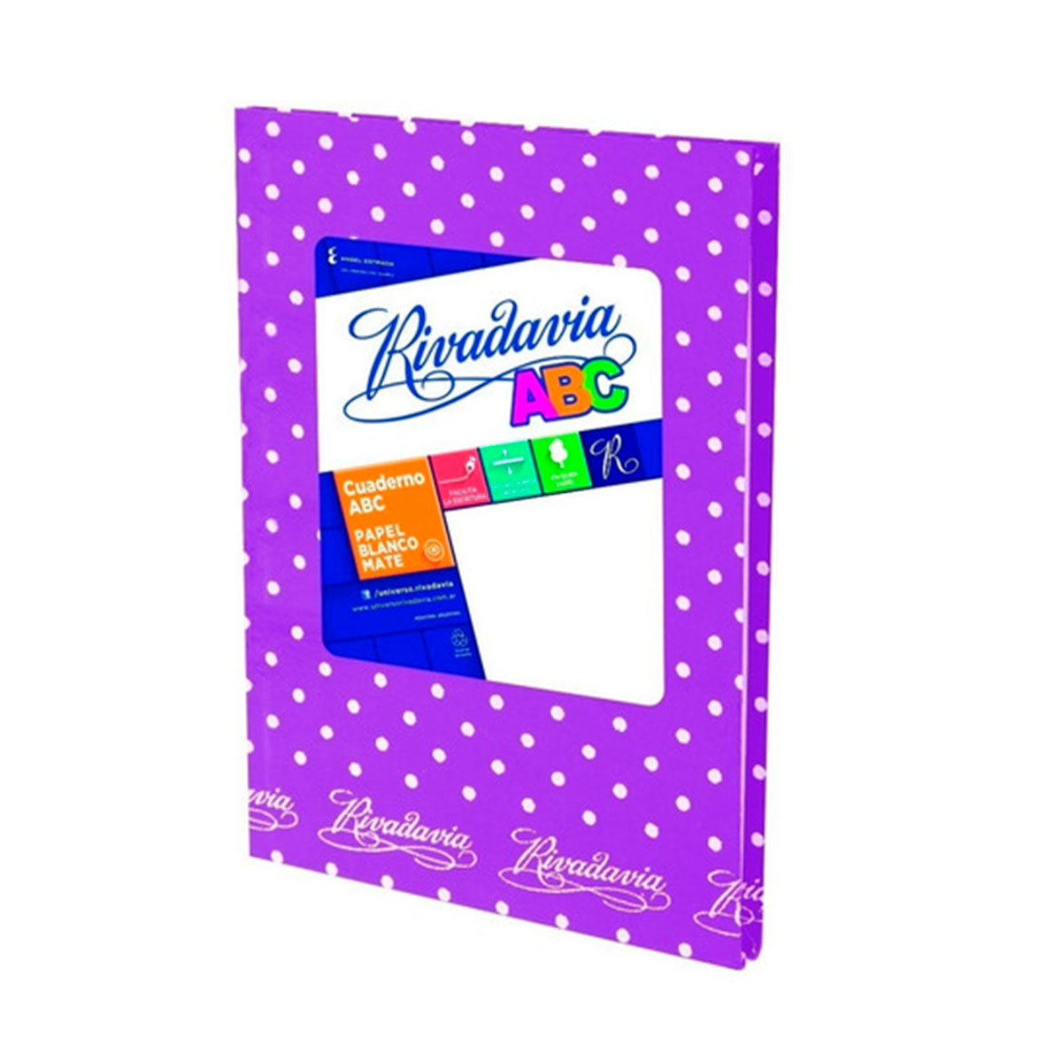 369081 RIVADAVIA                                                    | CUADERNO ABC LUNARES 50 HOJAS RAYADAS LILA                                                                                                                                                                                                      