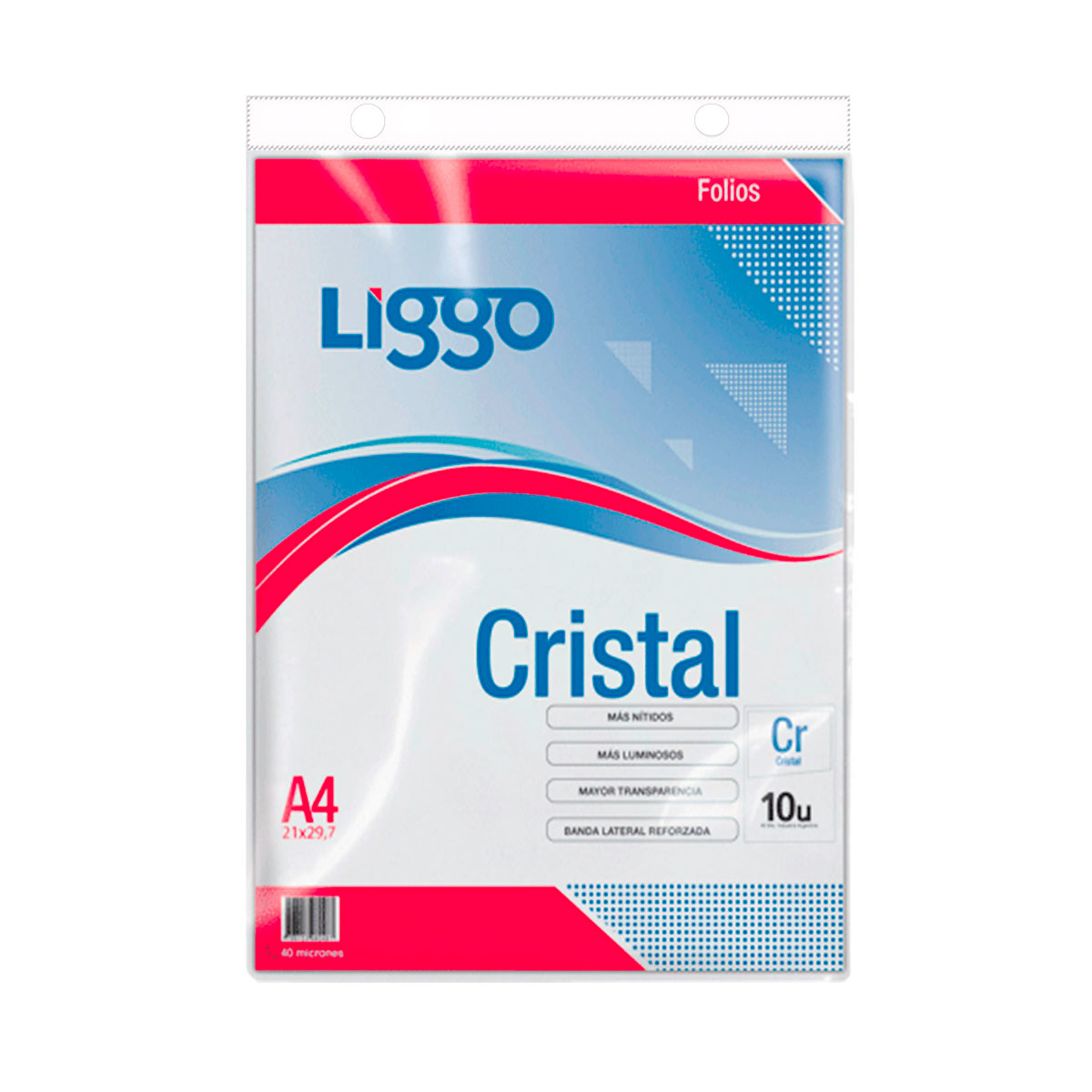 370-1100 LIGGO                                                        | FOLIOS A4 CRISTAL 40 MICRONES POR 10 UNIDADES                                                                                                                                                                                                   