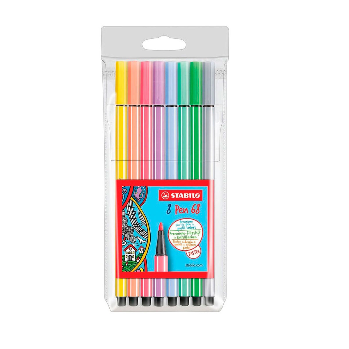 3820S STABILO                                                      | MARCADOR PEN 68 ESTUCHE POR 8 UNIDADES PASTEL                                                                                                                                                                                                   