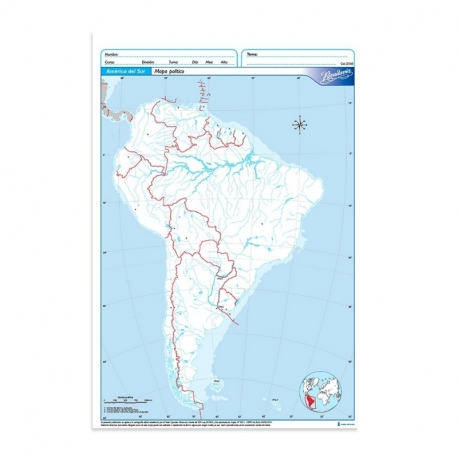 401-4403 RIVADAVIA                                                    | MAPA ESCOLAR Nº 5 AMERICA DEL SUR POLITICO                                                                                                                                                                                                      