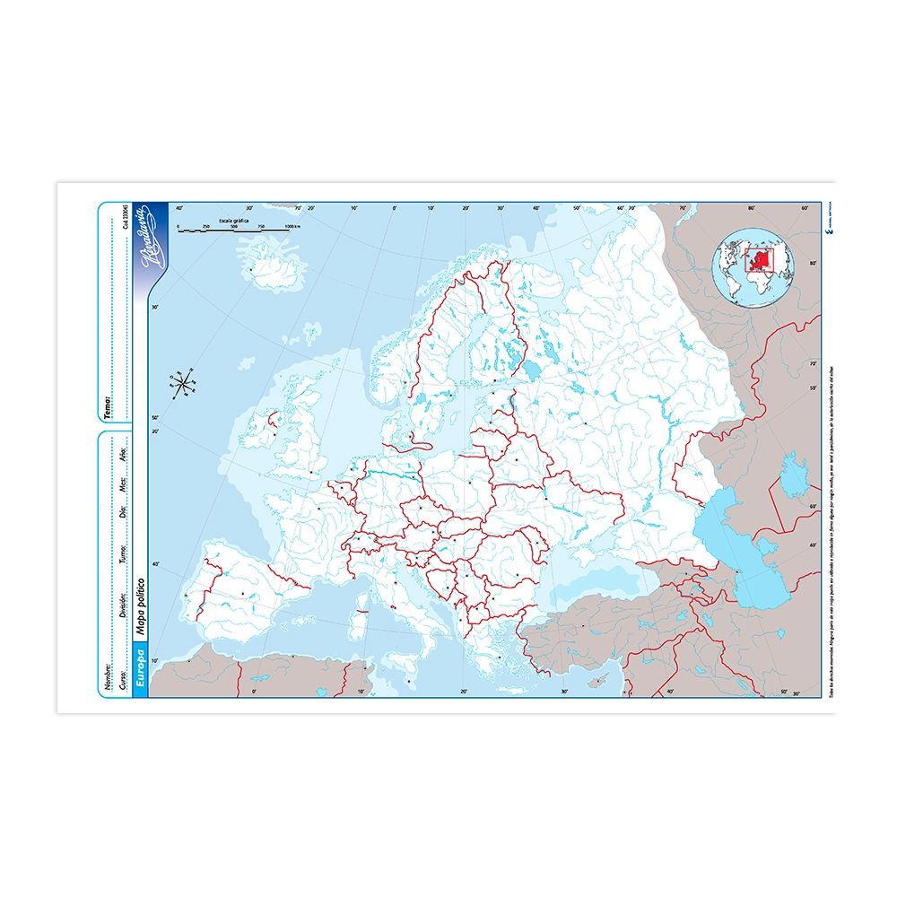 401-4407 RIVADAVIA                                                    | MAPA ESCOLAR Nº 5 EUROPA FISICO POLITICO                                                                                                                                                                                                        