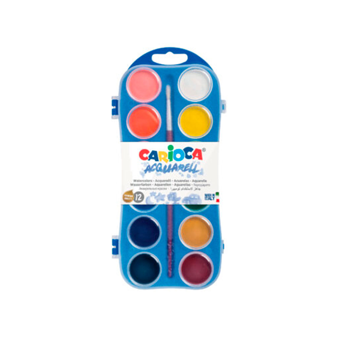 42400 CARIOCA                                                      | ACUAREALA CAJA PLASTICA POR 12 COLORES + PINCEL                                                                                                                                                                                                 