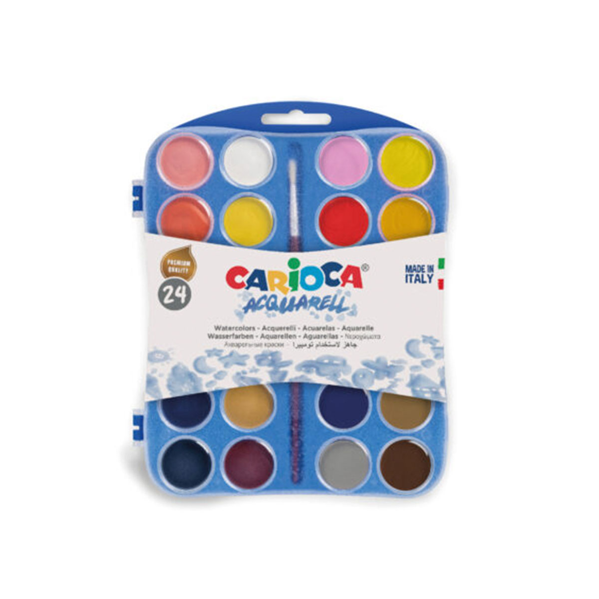 42401 CARIOCA                                                      | ACUAREALA CAJA PLASTICA POR 24 COLORES + PINCEL                                                                                                                                                                                                 