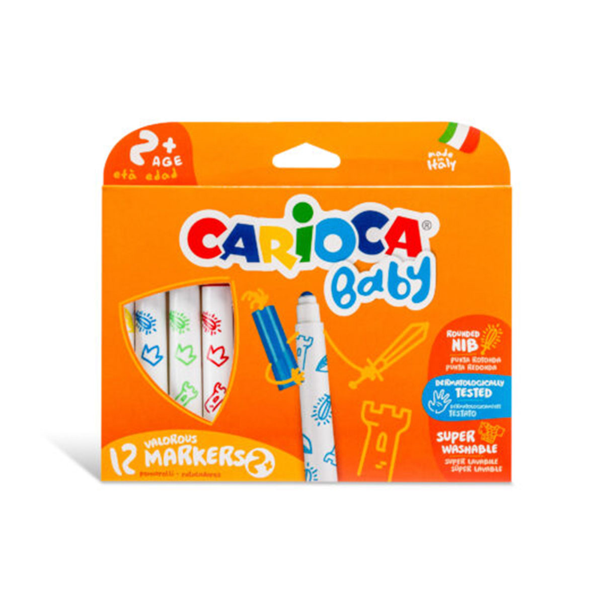 42814 CARIOCA                                                      | MARCADORES BABY +2 BLISTER POR 12 UNIDADES                                                                                                                                                                                                      