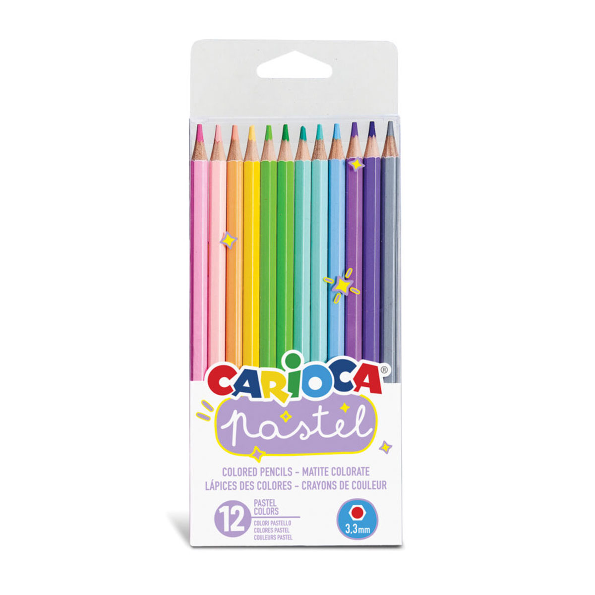 43034 CARIOCA                                                      | LAPICES PASTEL BLISTER PARA COLGAR POR 12 UNIDADES                                                                                                                                                                                              