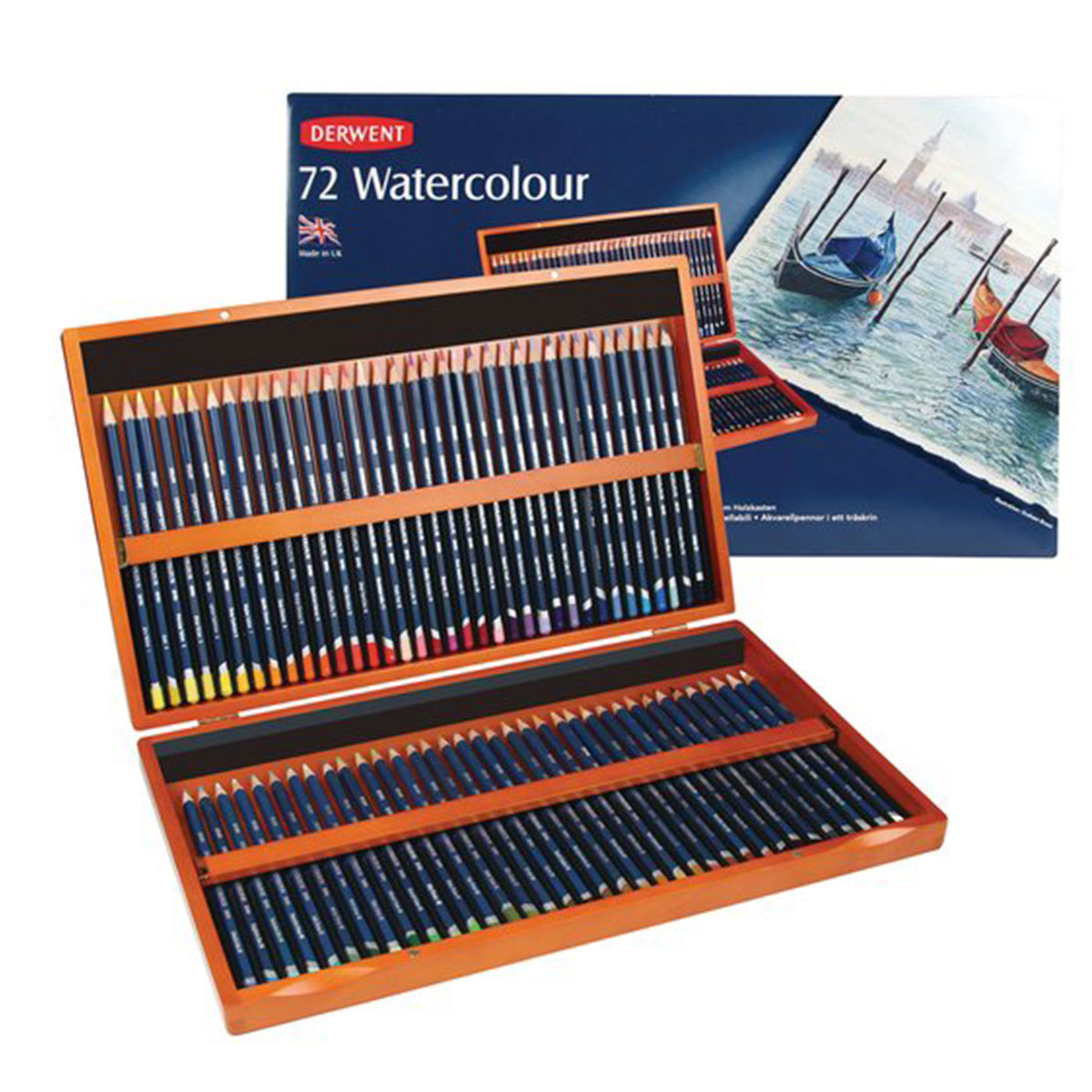 532872 DERWENT                                                      |  LAPICES WATERCOLOR CAJA DE MADERA POR 72 COLORES                                                                                                                                                                                                         