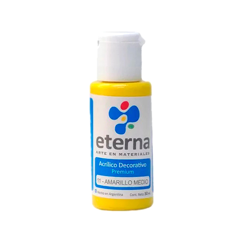 54087-11 ETERNA                                                       | ACRILICO DECORATIVO POR 50 ML AMARILLO MEDIO                                                                                                                                                                                                    