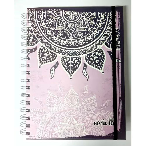 6148 NIVEL 10                                                     | CUADERNO 6148 ESQUELA RAYADAS POR 120 HOJAS MANDALA/ELEFANTE CON ELASTICO                                                                                                                                                                       