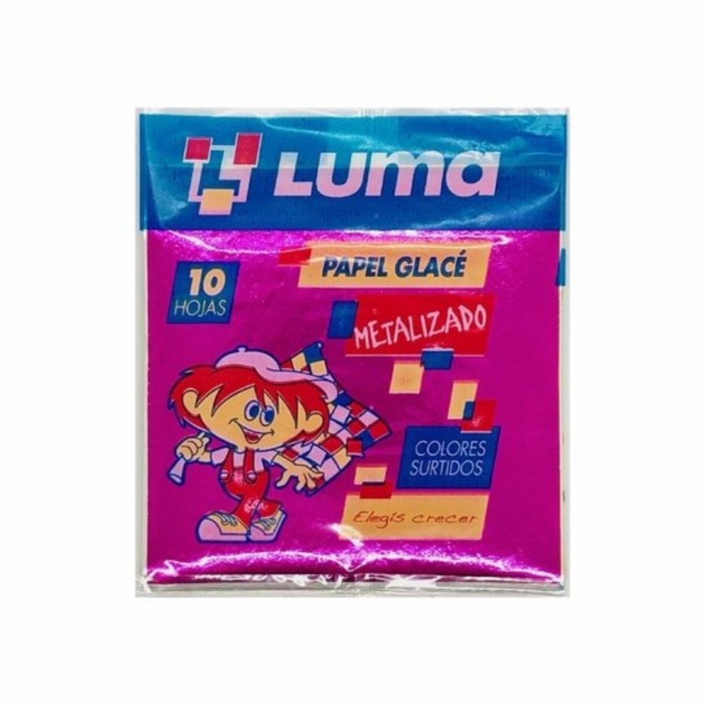 714-0113 LUMA                                                         | PAPEL GLACE METALIZADO POR 10 HOJAS                                                                                                                                                                                                             