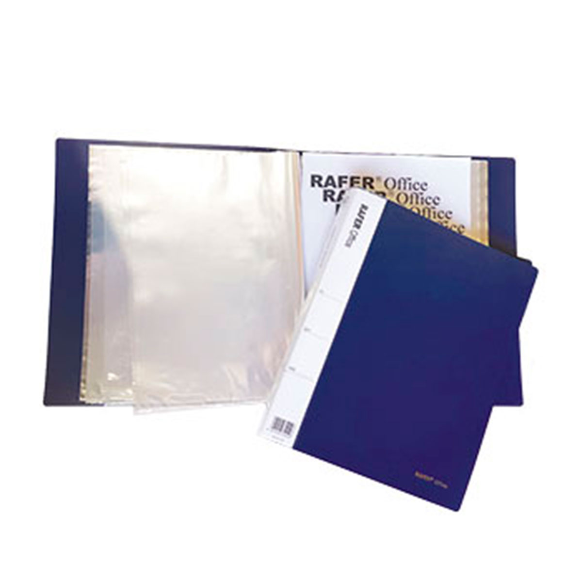 72010 RAFER                                                        | CARPETA FOLIO A4 TAPA PLASTICA X 10 FOLIOS NEGRO/AZUL                                                                                                                                                                                           