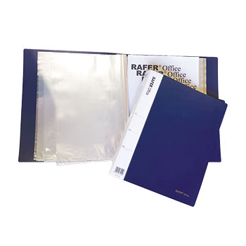 72120 RAFER                                                        | CARPETA FOLIO A4 TAPA PLASTICA X 20 FOLIOS NEGRO/AZUL                                                                                                                                                                                           