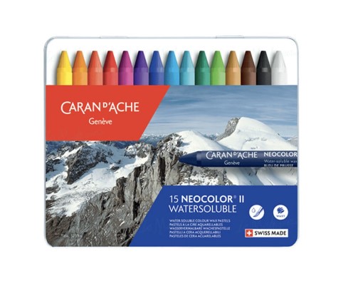 7500.315 CARAN D ACHE                                                 | CRAYONES NEOCOLOR II LATA POR 15 UNIDADES                                                                                                                                                                                                       