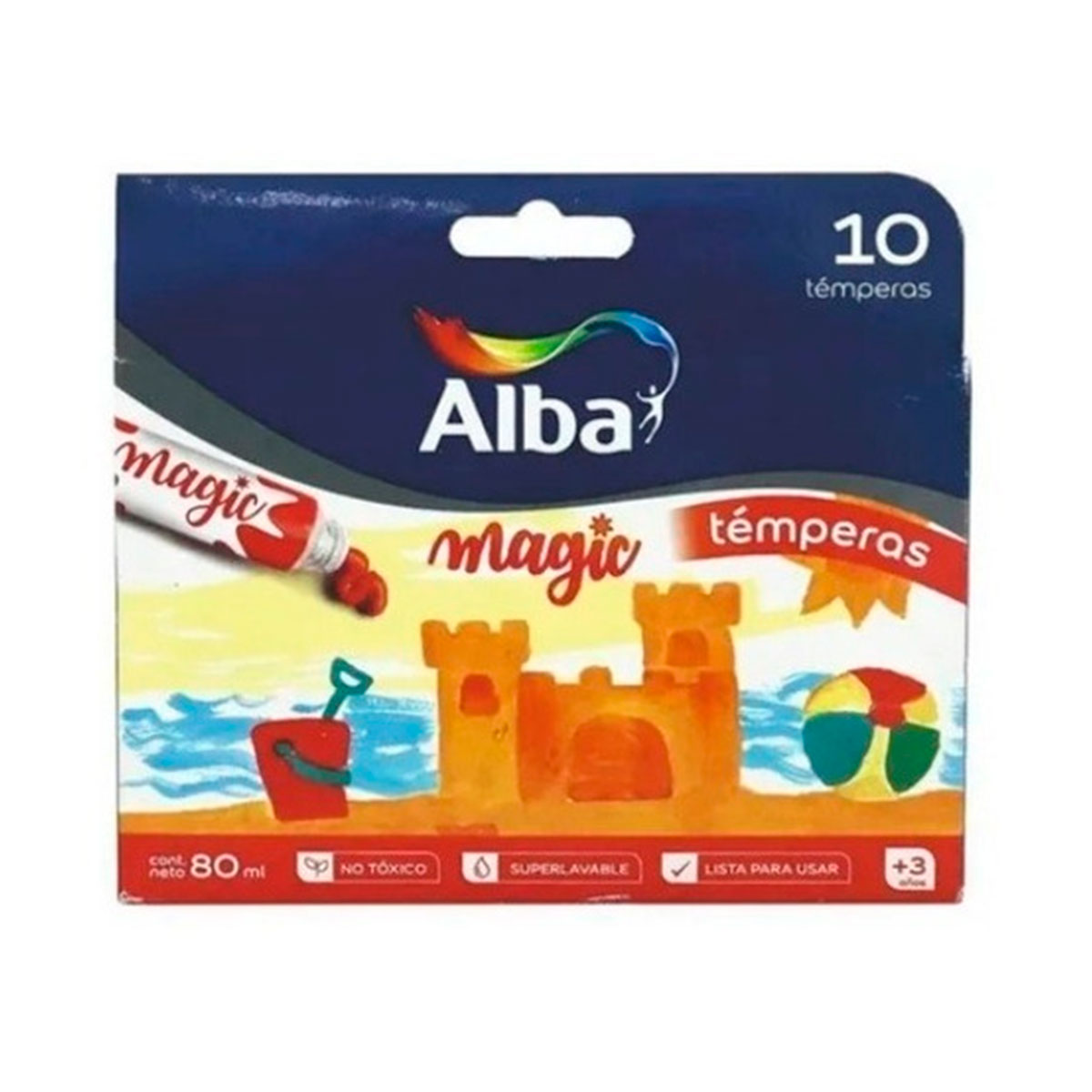 8302-999-080 ALBAMAGIC                                                    | TEMPERA ESCOLAR POR 10 UNIDADES SURTIDAS 8ML                                                                                                                                                                                                    